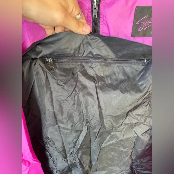 Vintage Hondaline Scooter Mania Pink and Black Windbreaker 80s Unisex Small - Picture 3 of 7